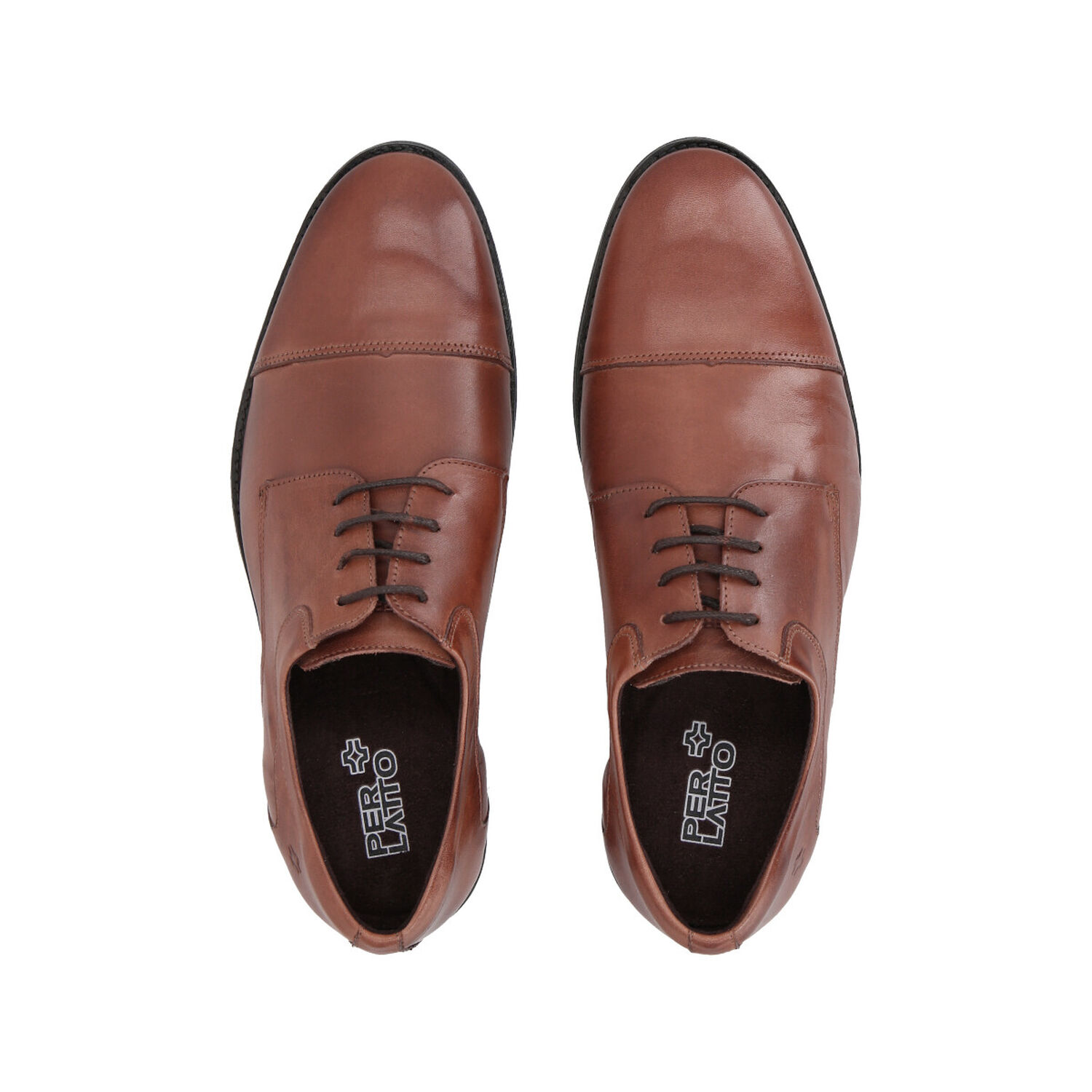 Zapato Formal Hombre Cuero Marron Perlatto image number 2.0